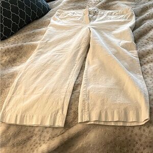 Cream linen capris by JENNI Max